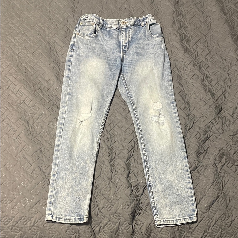 Wonder Nation Men's Faded Blue Straight Jeans